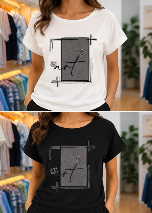 تیشرت ترک طرح گرافیکی Art